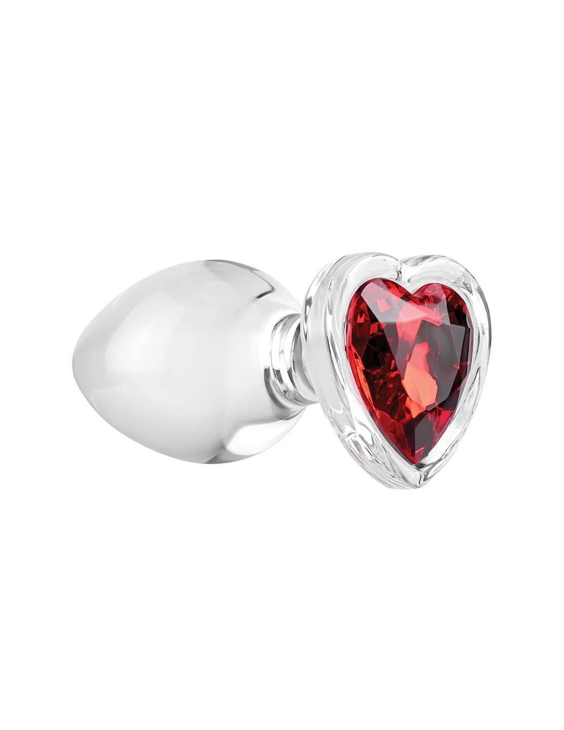 Adam & Eve Adam And Eve Red Heart Gem Glass Plug Large 1 Adam & Eve Adam And Eve Red Heart Gem Glass Plug Large