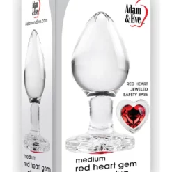 Adam & Eve Adam And Eve Red Heart Gem Glass Plug Medium -Aanbiedingen Masturbators Winkel adam and eve red heart gem glass plug medium 5