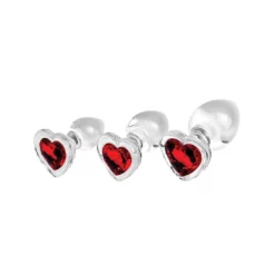 Adam & Eve Adam And Eve Red Heart Gem Glass Plug Set 9 Adam & Eve Adam And Eve Red Heart Gem Glass Plug Set -Aanbiedingen Masturbators Winkel adam and eve red heart gem glass plug set 2