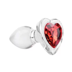 Aanbiedingen Masturbators Winkel 30 Adam & Eve Adam And Eve Red Heart Gem Glass Plug Small