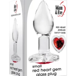 Adam & Eve Adam And Eve Red Heart Gem Glass Plug Small -Aanbiedingen Masturbators Winkel adam and eve red heart gem glass plug small 5
