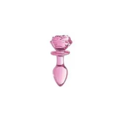 Booty Sparks Glass Medium Anal Plug Pink Rose