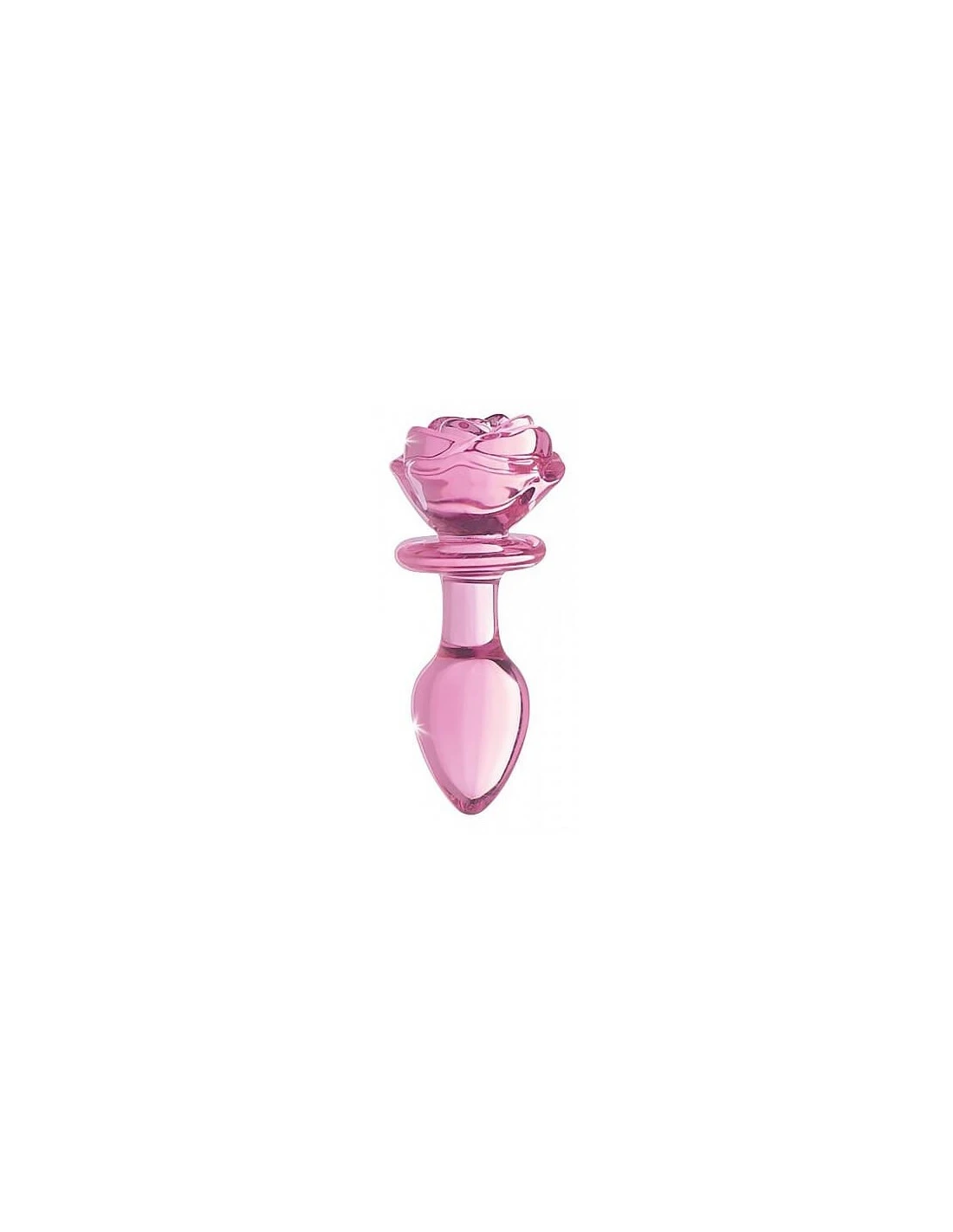 Booty Sparks Glass Medium Anal Plug Pink Rose 1 Booty Sparks Glass Medium Anal Plug Pink Rose
