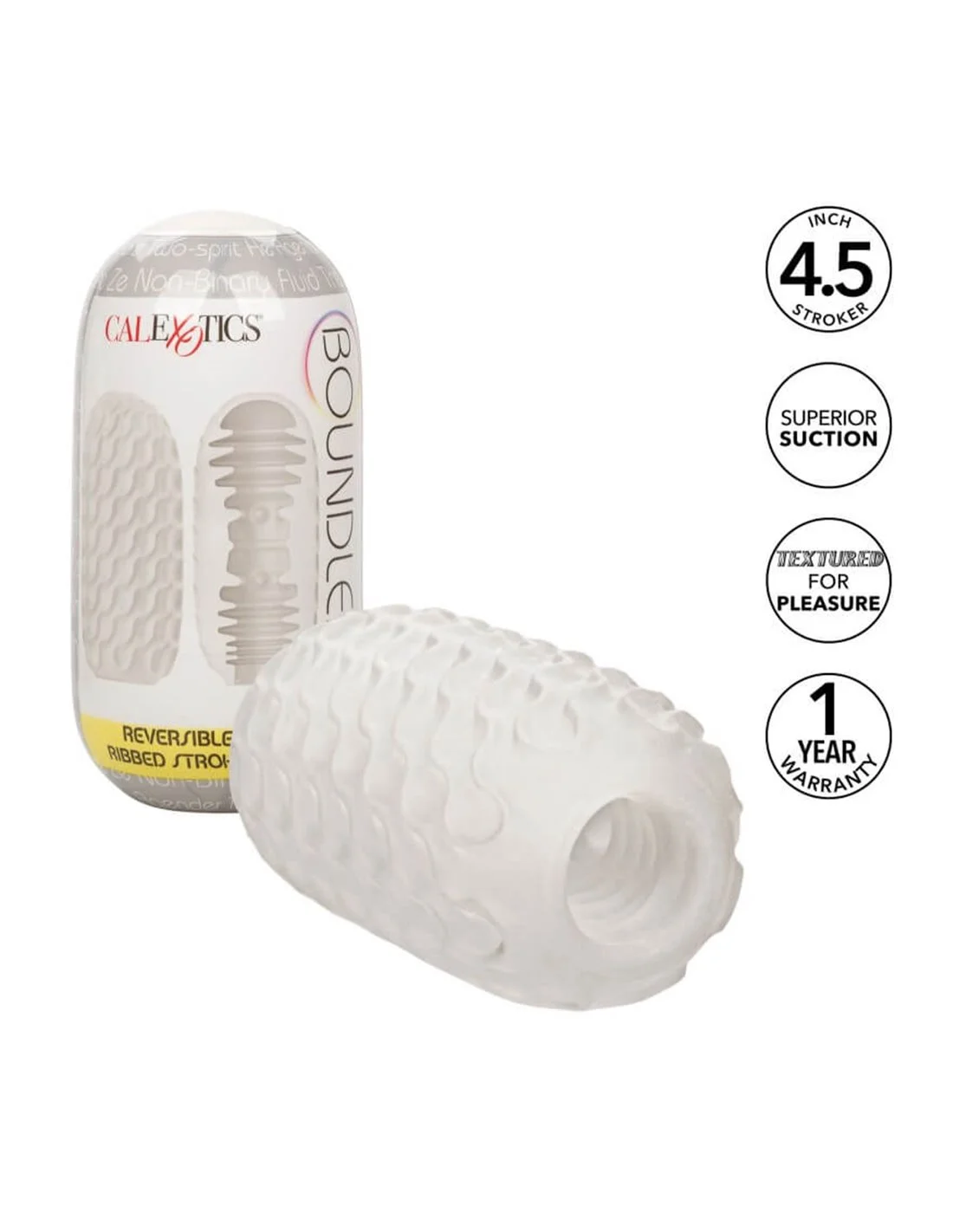 California Exotic Novelties CalExotics Boundless Ribbed Stroker 8 California Exotic Novelties CalExotics Boundless Ribbed Stroker - Afbeelding 8