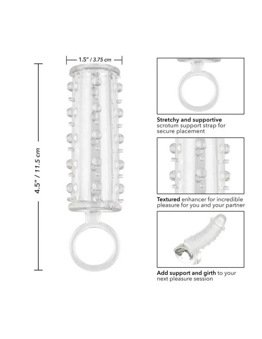 California Exotic Novelties Calexotics Sensation Enhancer Tranparent 5 California Exotic Novelties Calexotics Sensation Enhancer Tranparent - Afbeelding 5