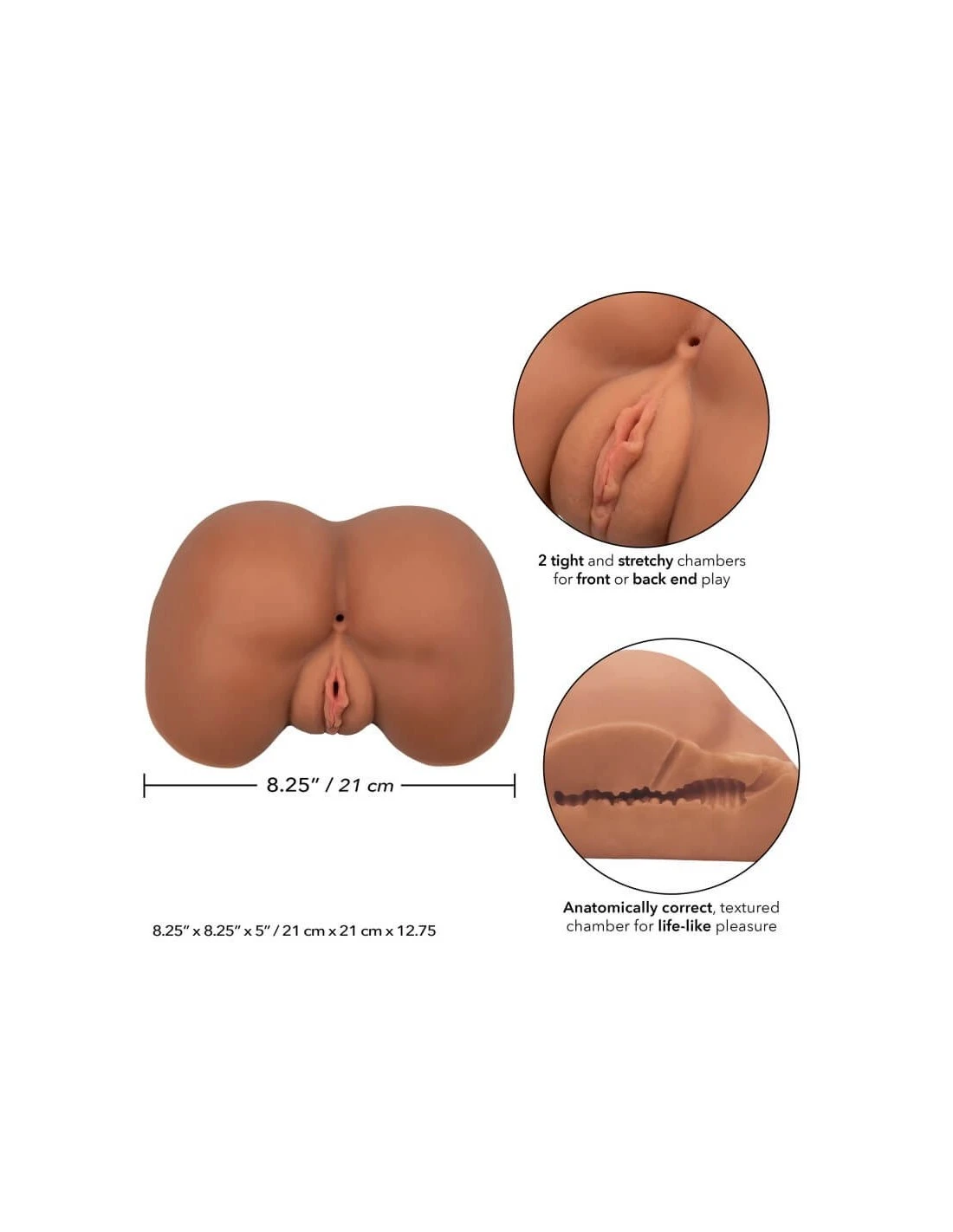 California Exotic Novelties CalExotics Stroke It Life Size Ass Brown Skin 6 California Exotic Novelties CalExotics Stroke It Life Size Ass Brown Skin - Afbeelding 6