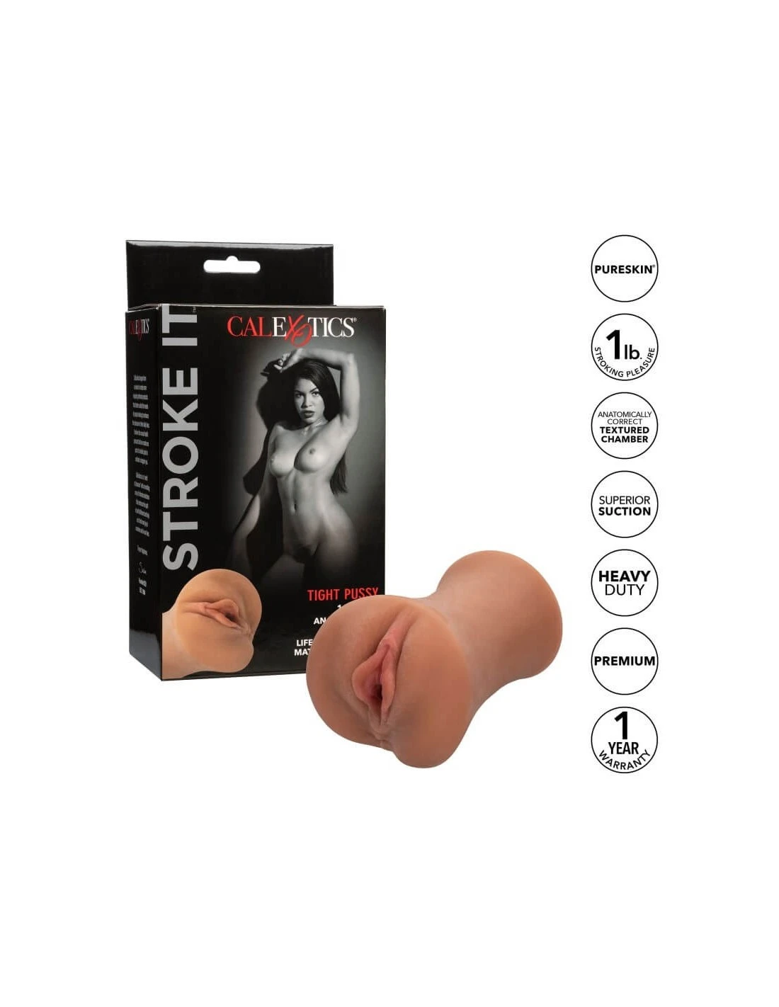 California Exotic Novelties CalExotics Stroke It Tight Pussy Brown 3 California Exotic Novelties CalExotics Stroke It Tight Pussy Brown - Afbeelding 3