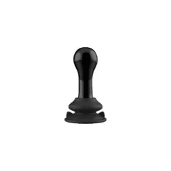 Shots Toys Crystalino Globy Glass Vibrator With Suction Cup And Remote Rechargeable Black