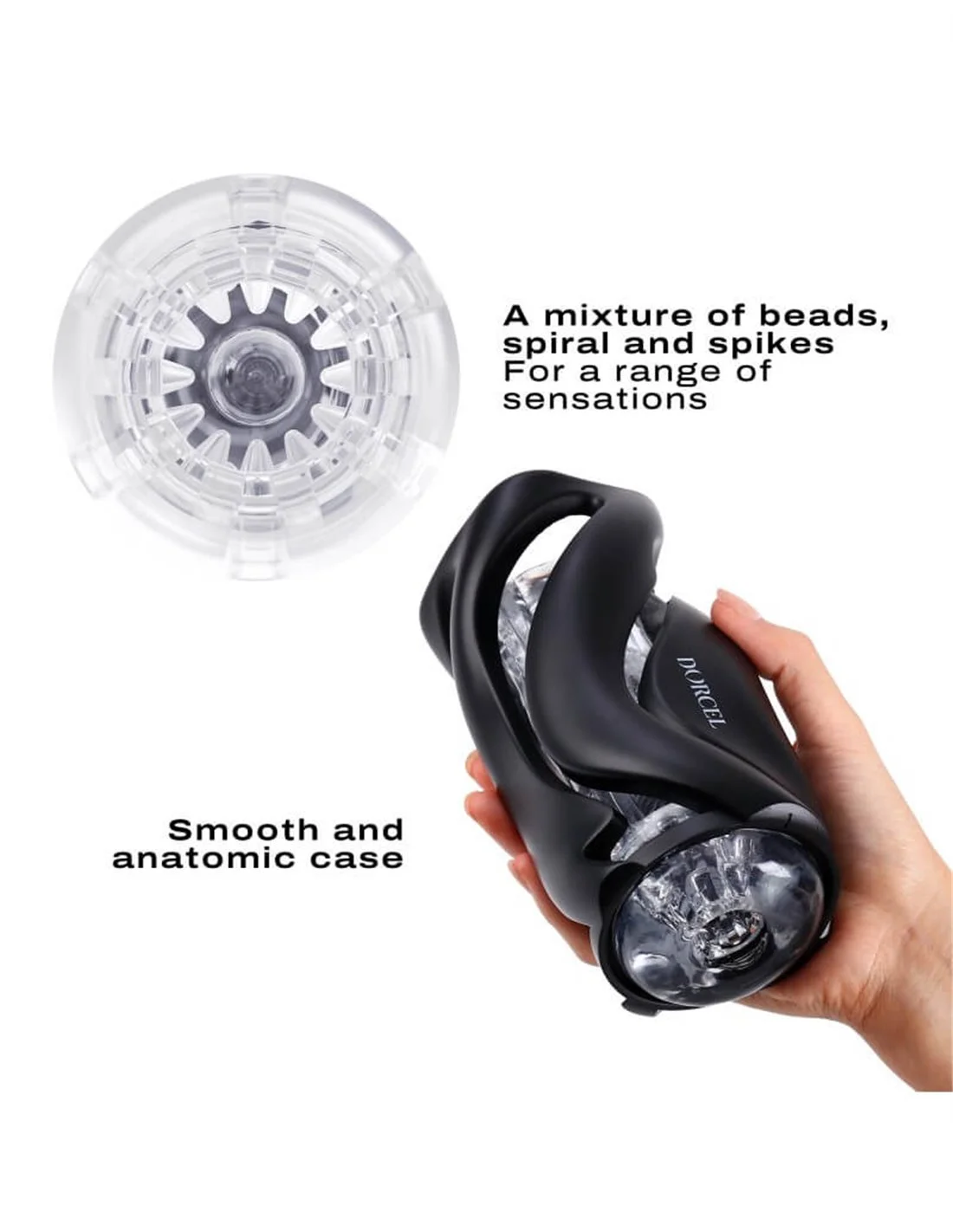 Dorcel Deep Blow Masturbator With Sleeve Black 4 Dorcel Deep Blow Masturbator With Sleeve Black - Afbeelding 4