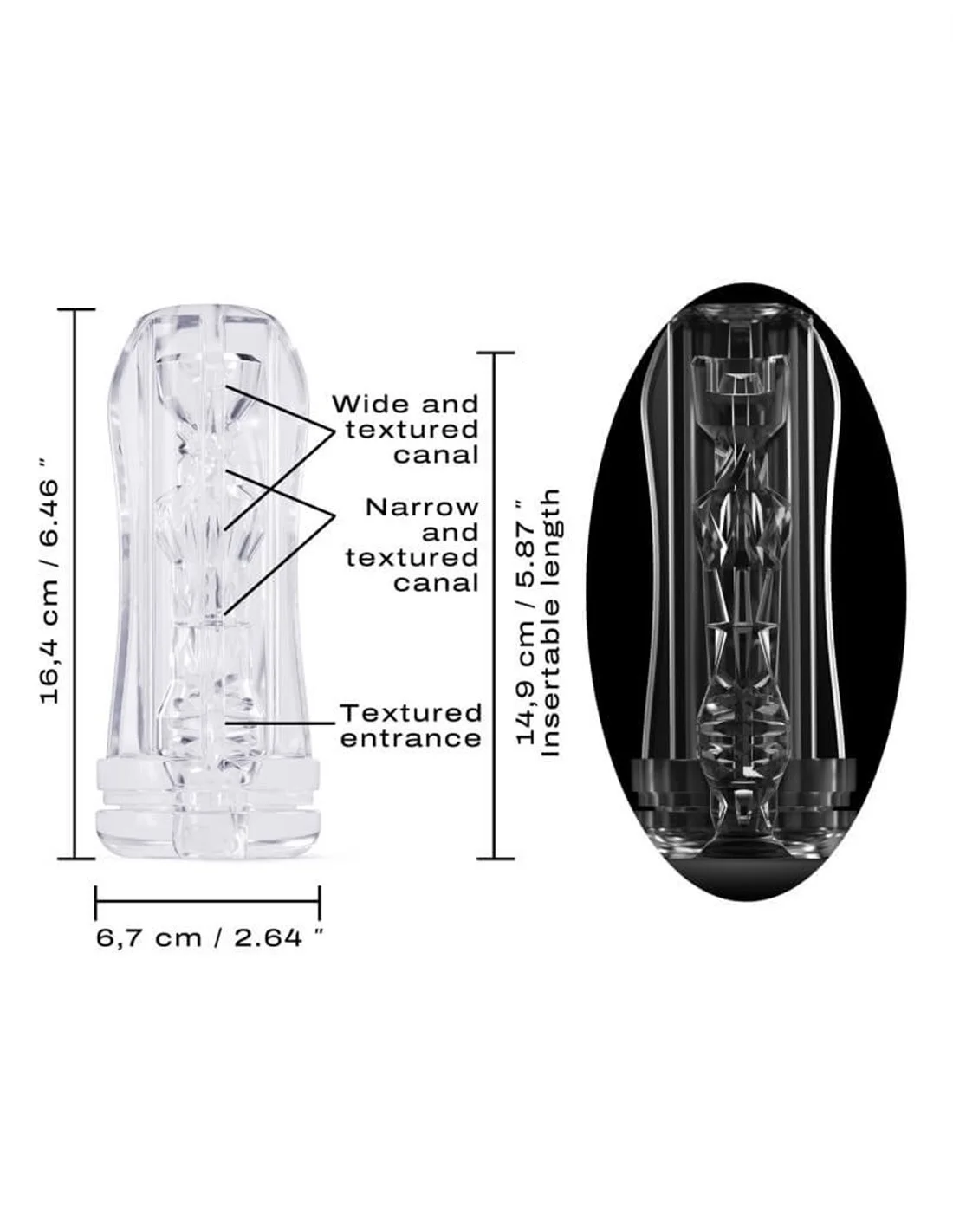 Dorcel Deep Blow Multi Sensation Sleeve For Masturbator Transparent 2 Dorcel Deep Blow Multi Sensation Sleeve For Masturbator Transparent - Afbeelding 2