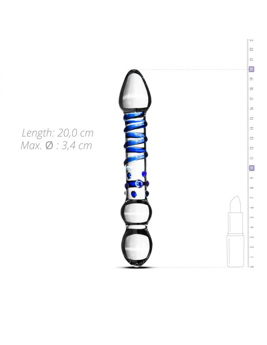 Gildo Glazen Dubbele Dildo No. 21 4 Gildo Glazen Dubbele Dildo No. 21 - Afbeelding 4