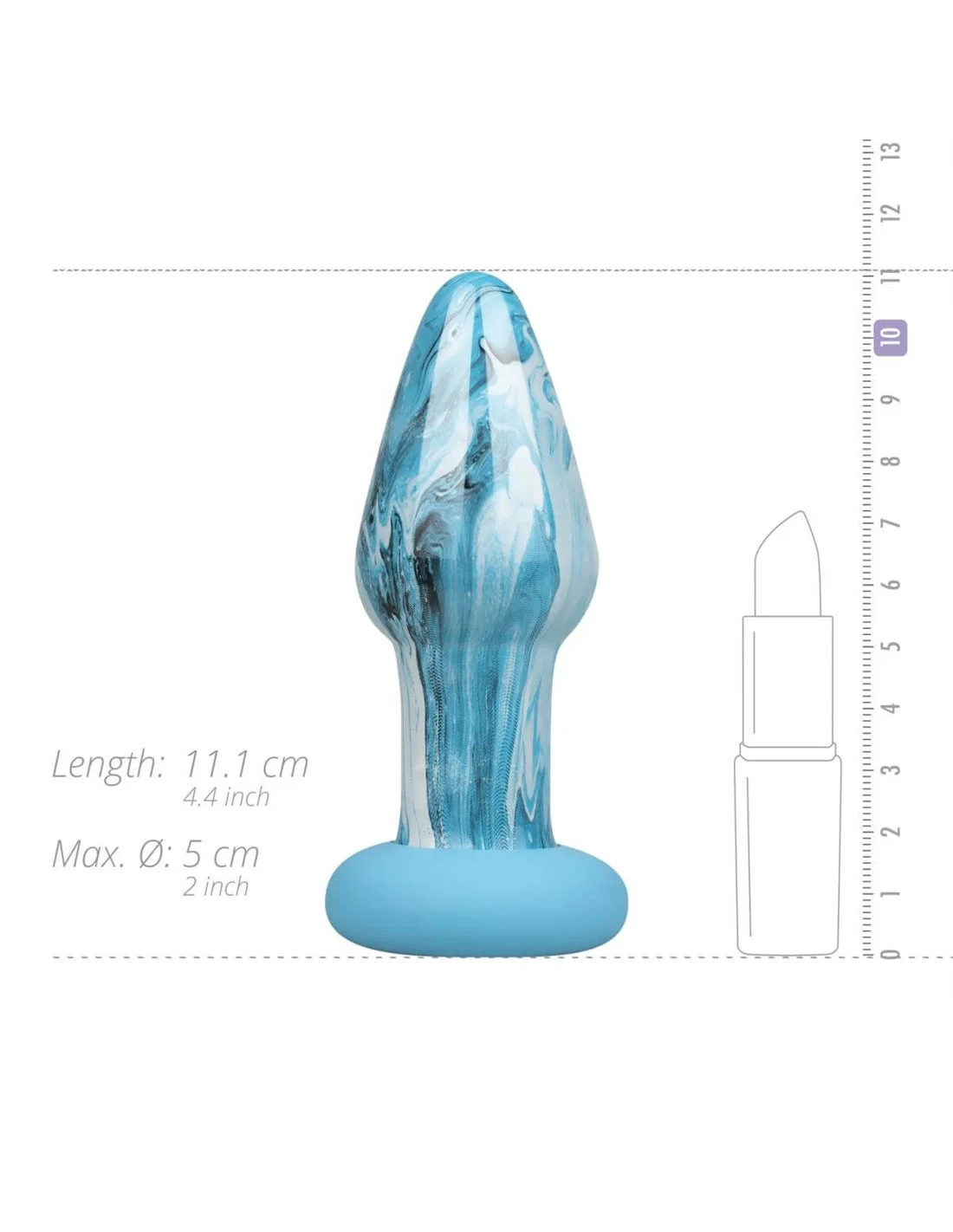 Gildo Ocean Curl Glazen Buttplug 6 Gildo Ocean Curl Glazen Buttplug - Afbeelding 6