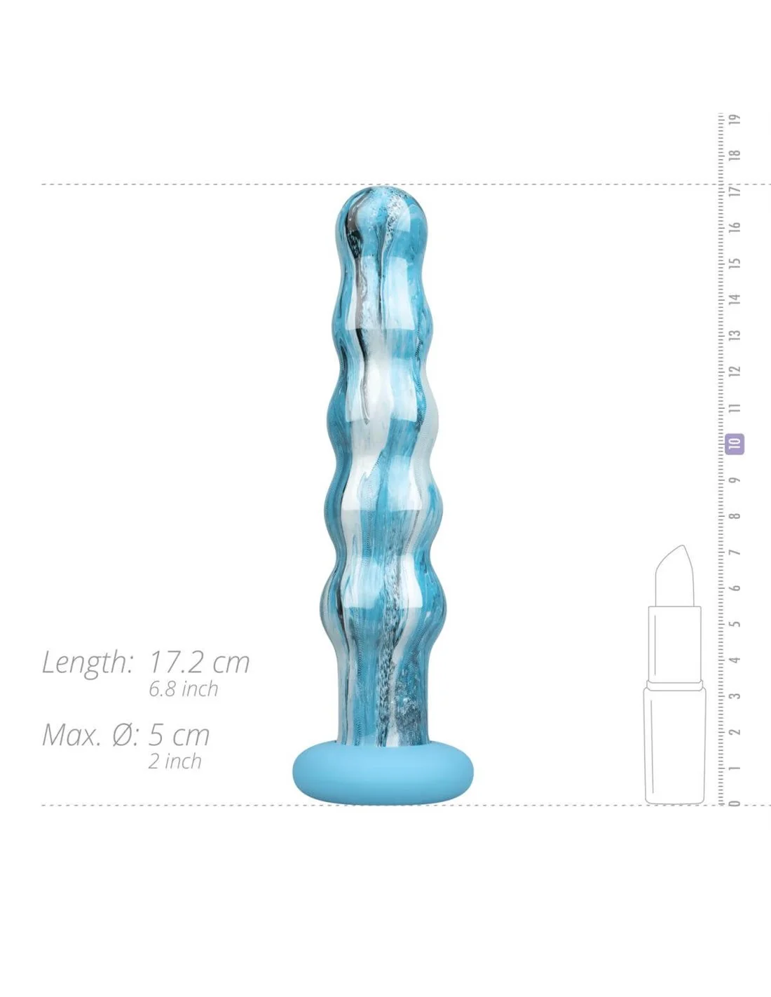 Gildo Ocean Flow Glazen Dildo 6 Gildo Ocean Flow Glazen Dildo - Afbeelding 6
