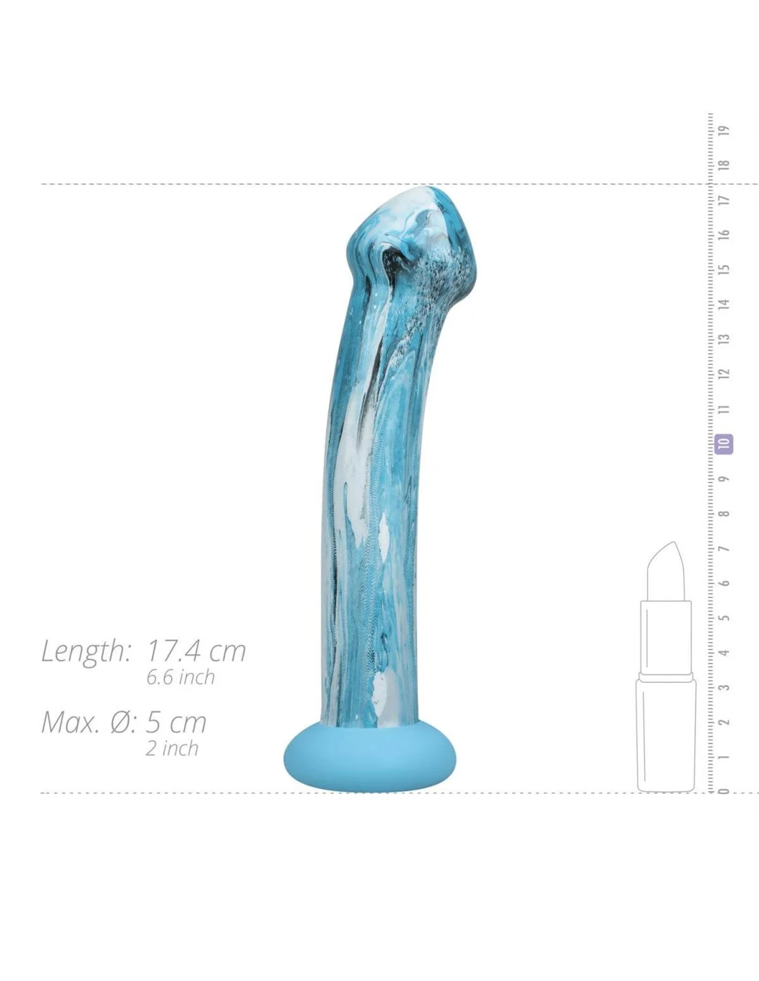 Gildo Ocean Ripple Glazen Dildo 7 Gildo Ocean Ripple Glazen Dildo - Afbeelding 7