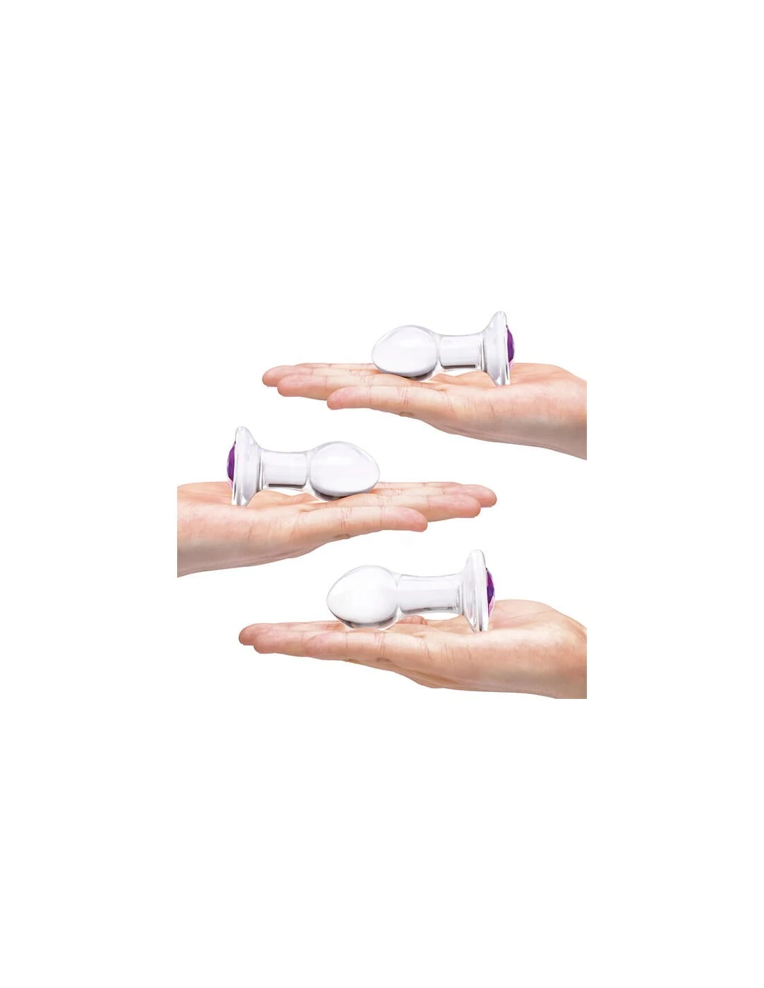 Gläs Glas Bling Bling Glass 3pc Anal Training Kit 3 Gläs Glas Bling Bling Glass 3pc Anal Training Kit - Afbeelding 3