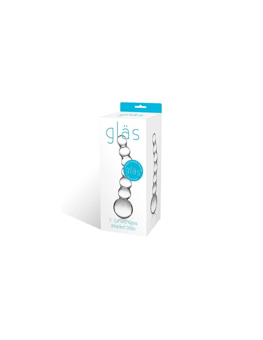 Gläs Glas Curved Glass Beaded Dildo 2 Gläs Glas Curved Glass Beaded Dildo - Afbeelding 2