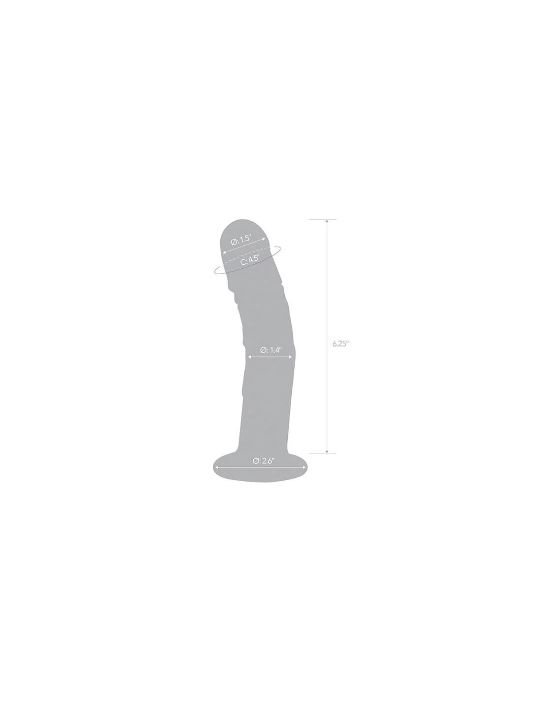 Gläs Glas Curved Realistic Glass Dildo With Veins 6 Gläs Glas Curved Realistic Glass Dildo With Veins - Afbeelding 6