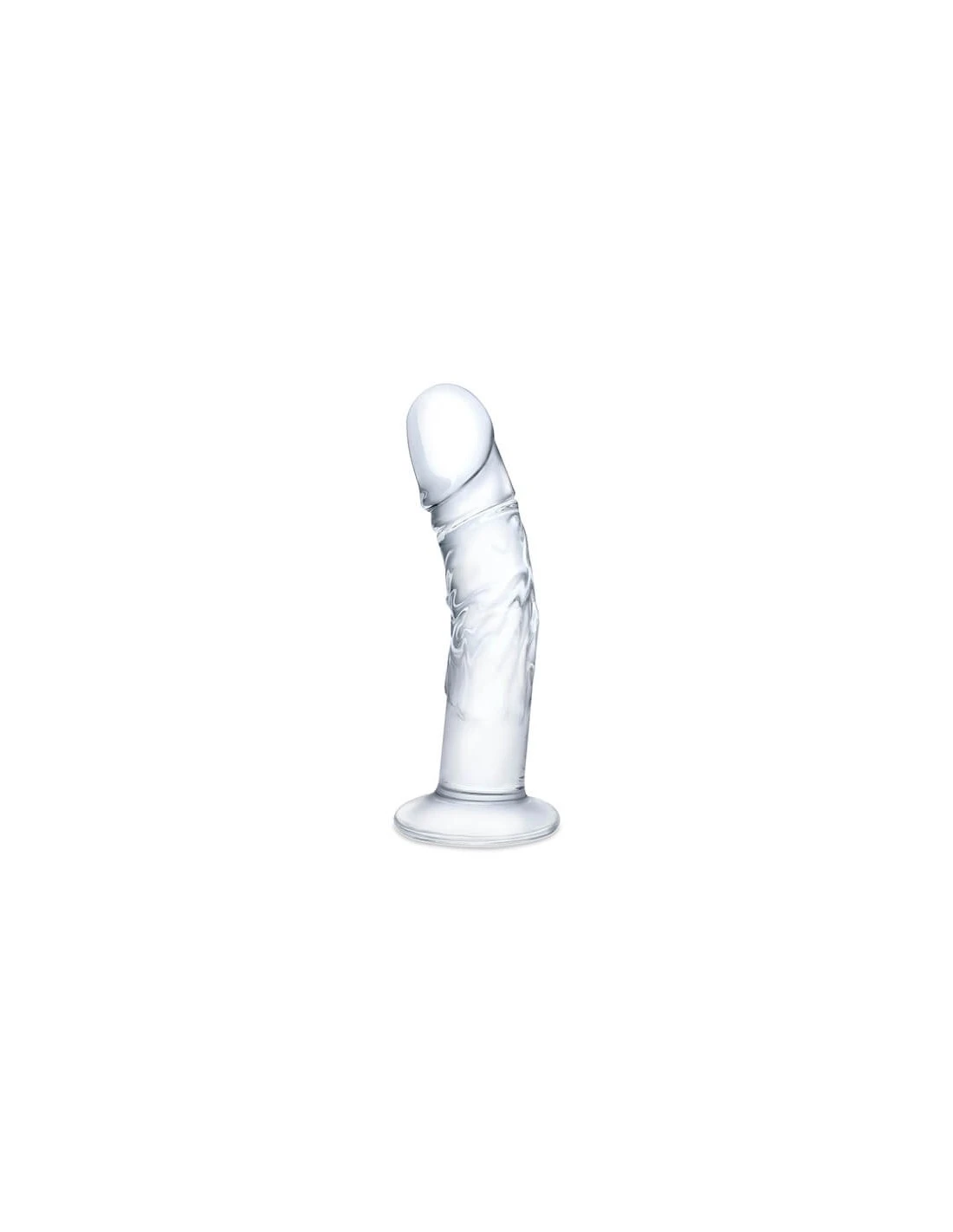 Gläs Glas Curved Realistic Glass Dildo With Veins 1 Gläs Glas Curved Realistic Glass Dildo With Veins