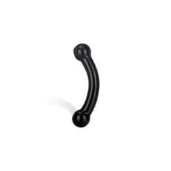 Gläs Gläs Double Bull Black Glazen Dildo