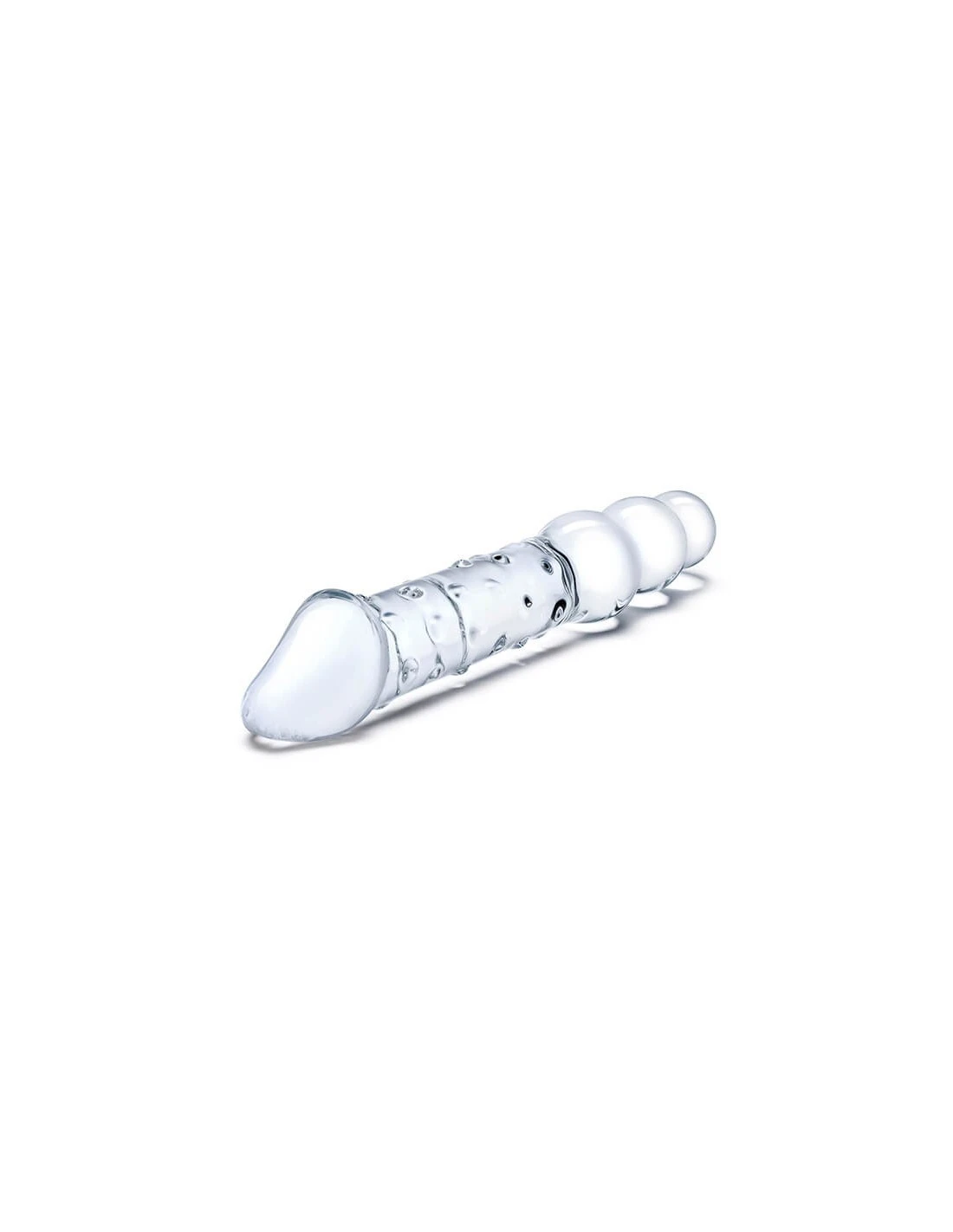Gläs Glas Double Ended Glass Dildo With Anal Beads 2 Gläs Glas Double Ended Glass Dildo With Anal Beads - Afbeelding 2