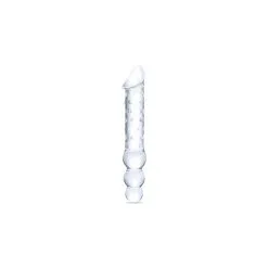 Gläs Glas Double Ended Glass Dildo With Anal Beads
