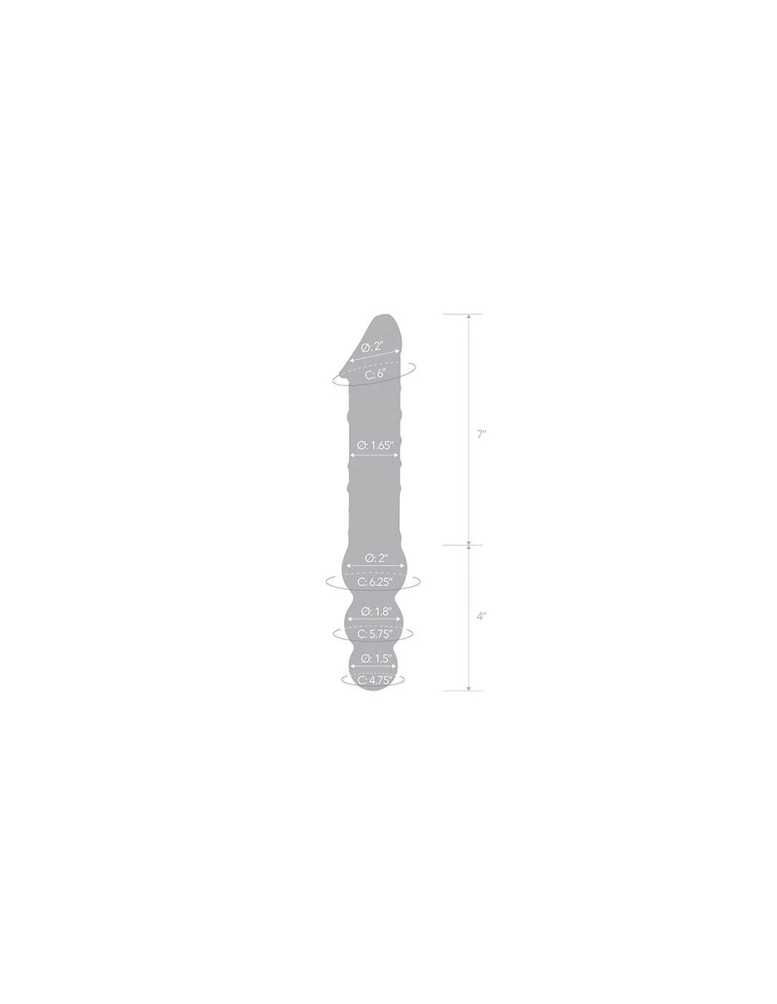 Gläs Glas Double Ended Glass Dildo With Anal Beads 6 Gläs Glas Double Ended Glass Dildo With Anal Beads - Afbeelding 6