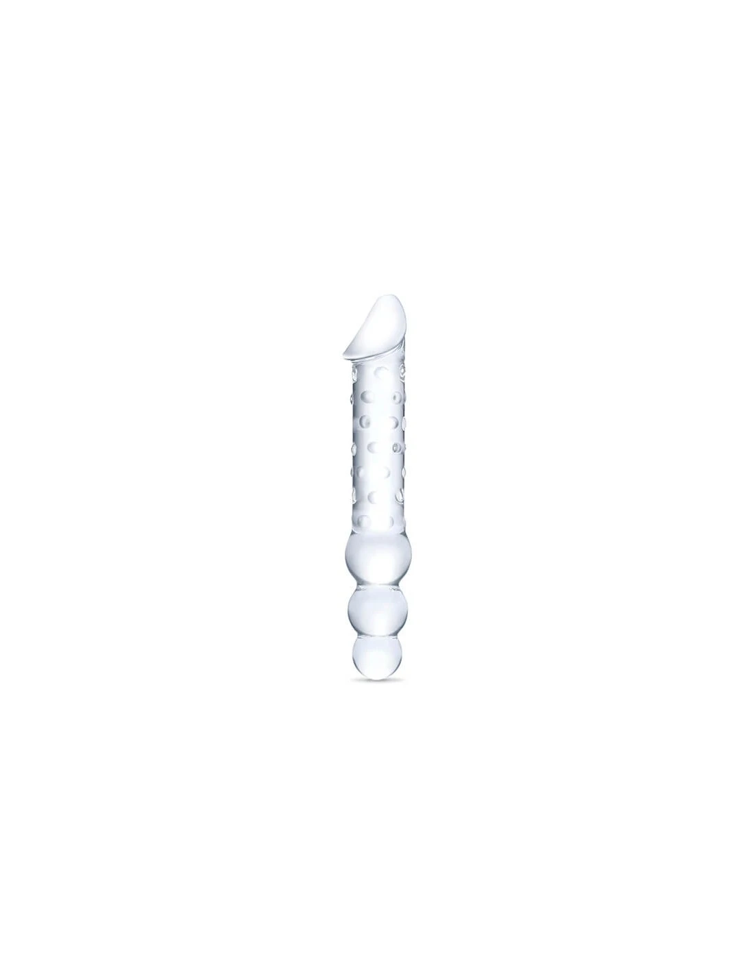 Gläs Glas Double Ended Glass Dildo With Anal Beads 1 Gläs Glas Double Ended Glass Dildo With Anal Beads