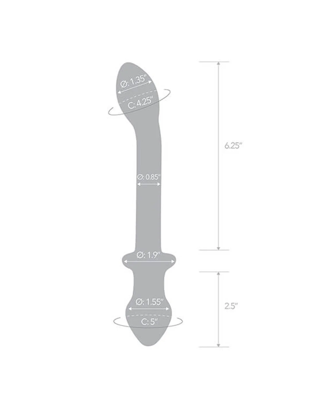Gläs Glas Double Play Dual-Ended Dildo 3 Gläs Glas Double Play Dual-Ended Dildo - Afbeelding 3