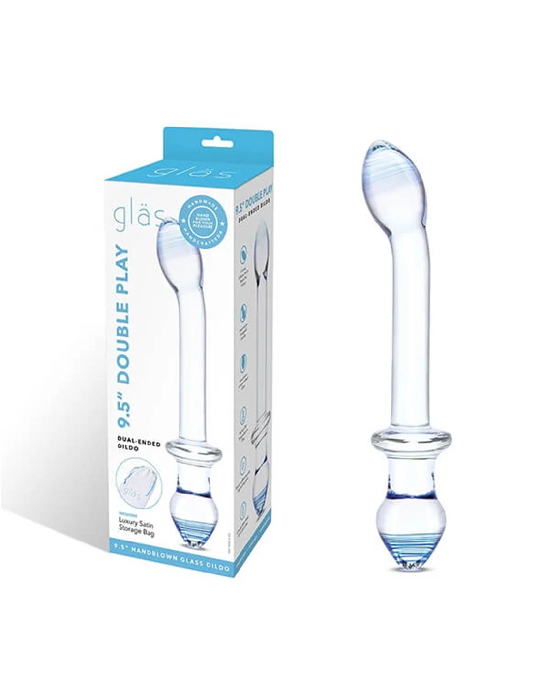 Gläs Glas Double Play Dual-Ended Dildo 6 Gläs Glas Double Play Dual-Ended Dildo - Afbeelding 6