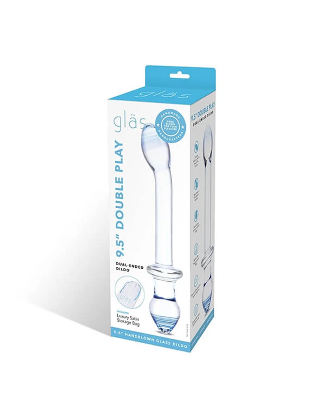 Gläs Glas Double Play Dual-Ended Dildo 8 Gläs Glas Double Play Dual-Ended Dildo - Afbeelding 8