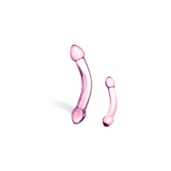 Gläs Glas Double Trouble Purple Glass Dildo