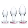 Gläs Glas Heart Jewel Glass Anal Training Kit 3 PCS