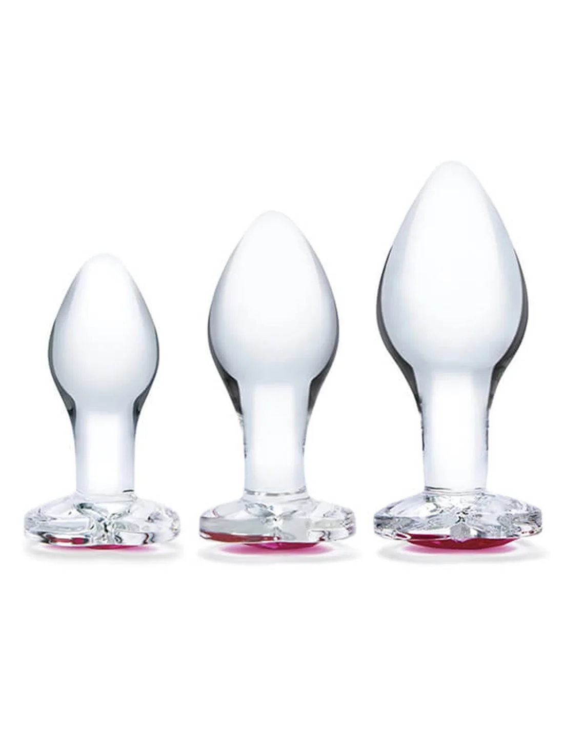 Gläs Glas Heart Jewel Glass Anal Training Kit 3 PCS 1 Gläs Glas Heart Jewel Glass Anal Training Kit 3 PCS