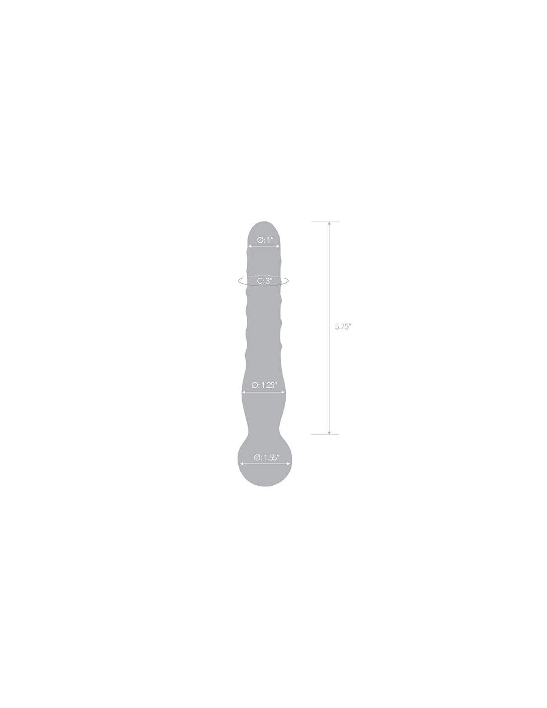 Gläs Glas Joystick Clear Glass Dildo 5 Gläs Glas Joystick Clear Glass Dildo - Afbeelding 5