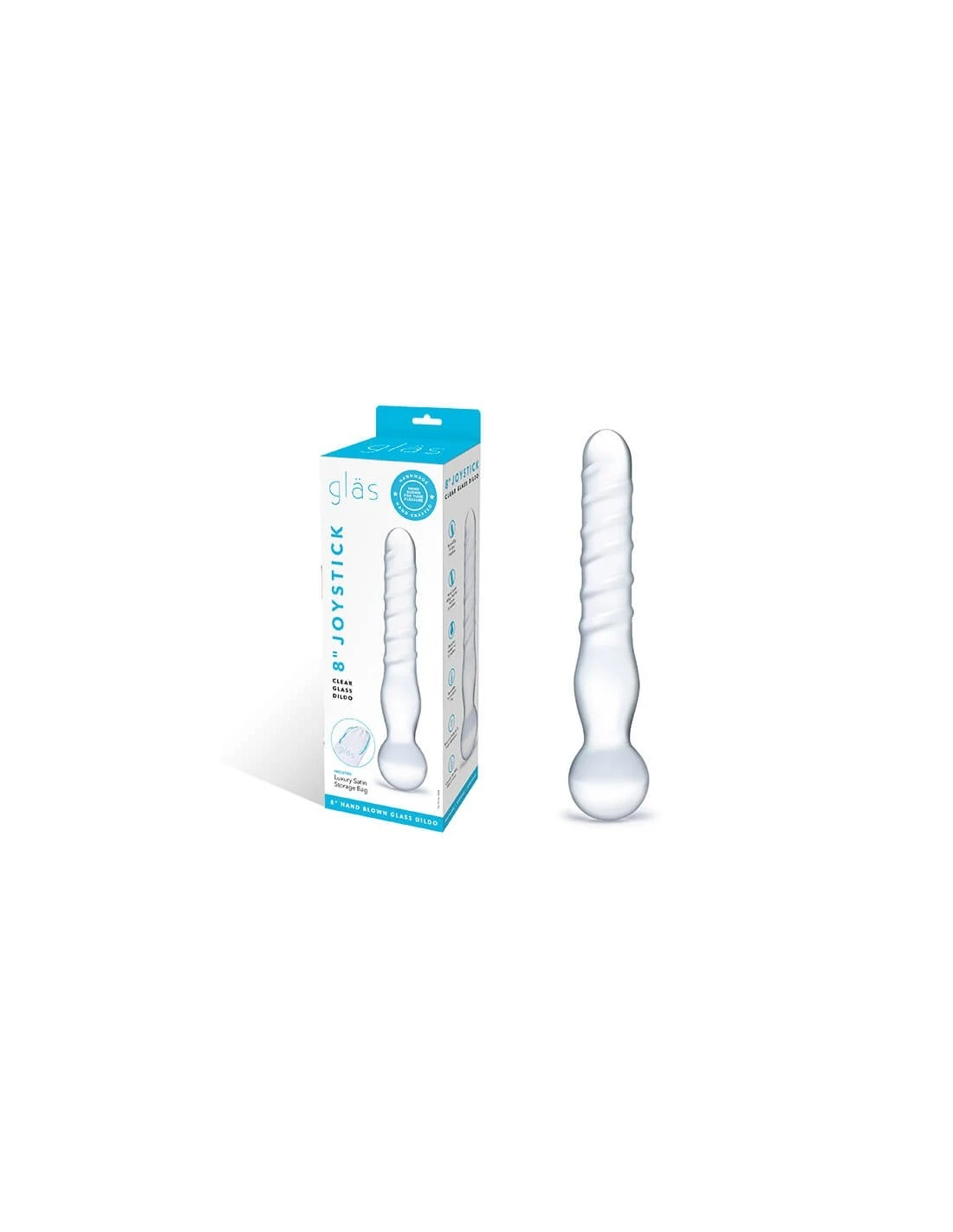 Gläs Glas Joystick Clear Glass Dildo 6 Gläs Glas Joystick Clear Glass Dildo - Afbeelding 6
