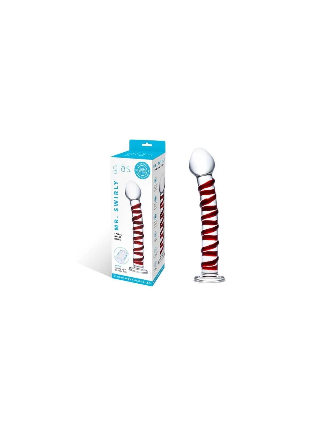 Gläs Glas Mr. Swirly Glazen Dildo 2 Gläs Glas Mr. Swirly Glazen Dildo - Afbeelding 2