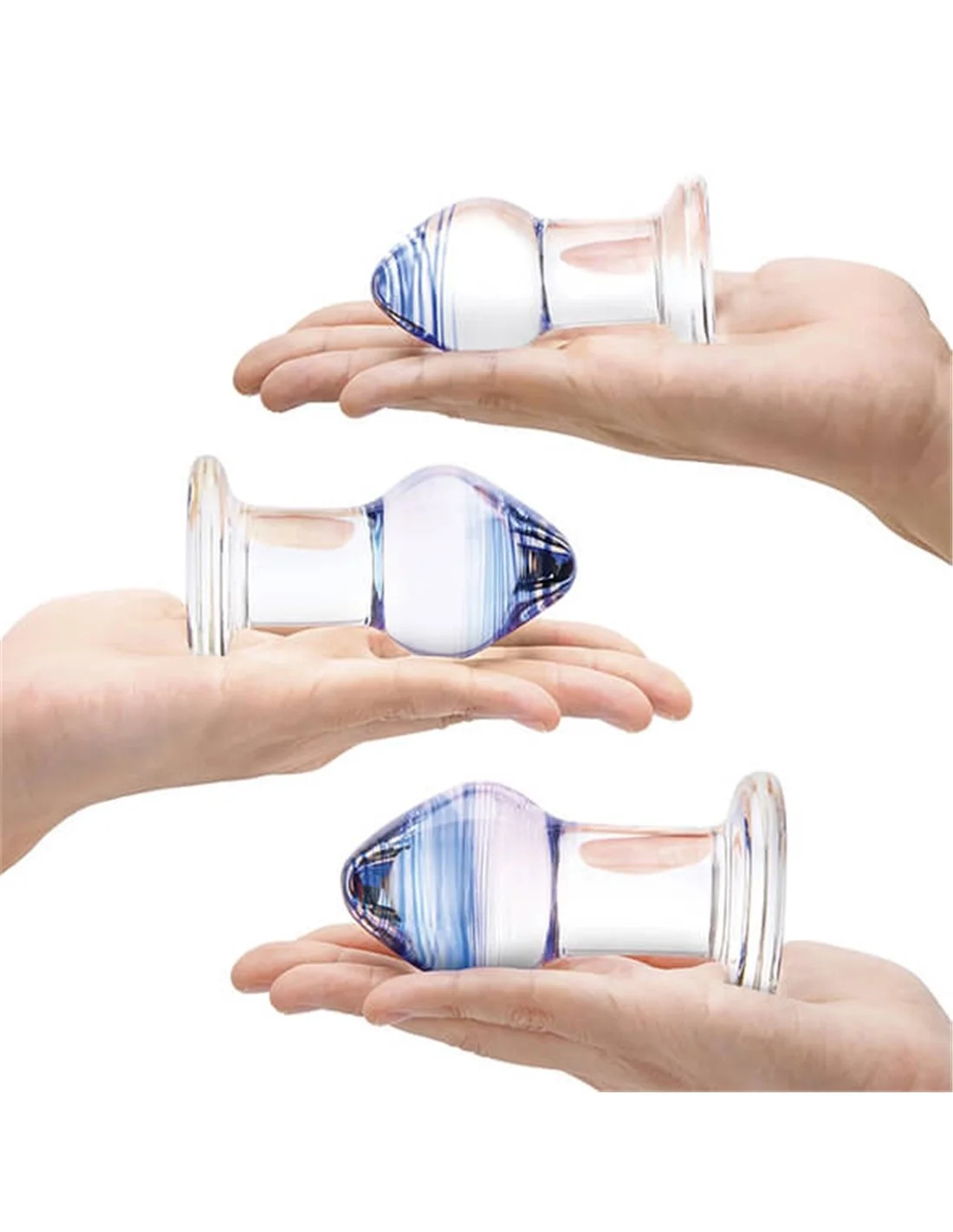 Gläs Glas Pleasure Droplets Anal Training Kit 3 PCS 2 Gläs Glas Pleasure Droplets Anal Training Kit 3 PCS - Afbeelding 2