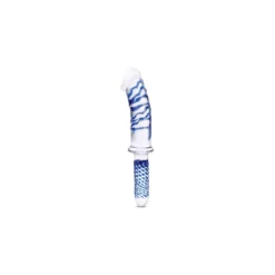 Gläs Glas Realistic Double Ended Glass Dildo With Handle