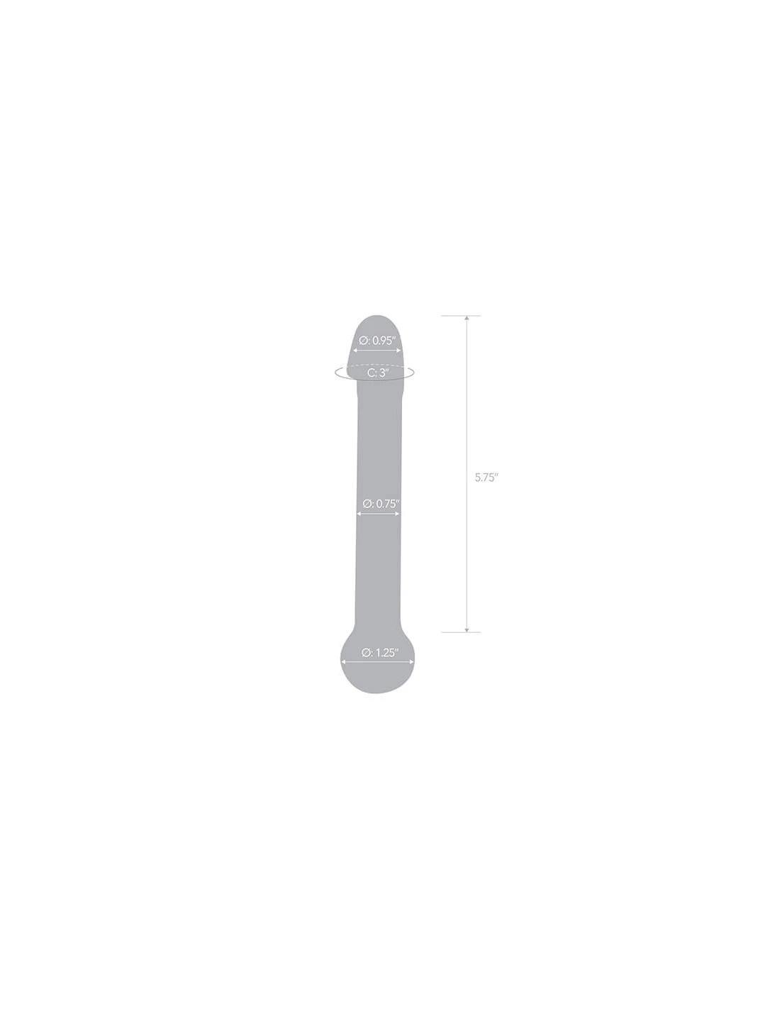 Gläs Glas Realistic Head Glazen Dildo 5 Gläs Glas Realistic Head Glazen Dildo - Afbeelding 5