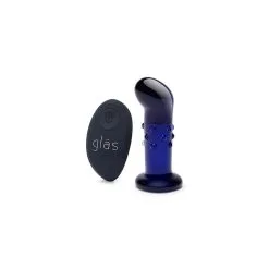 Gläs Glas Rechargeable Remote Controlled Vibrating Dotted G-spot P-spot Plug