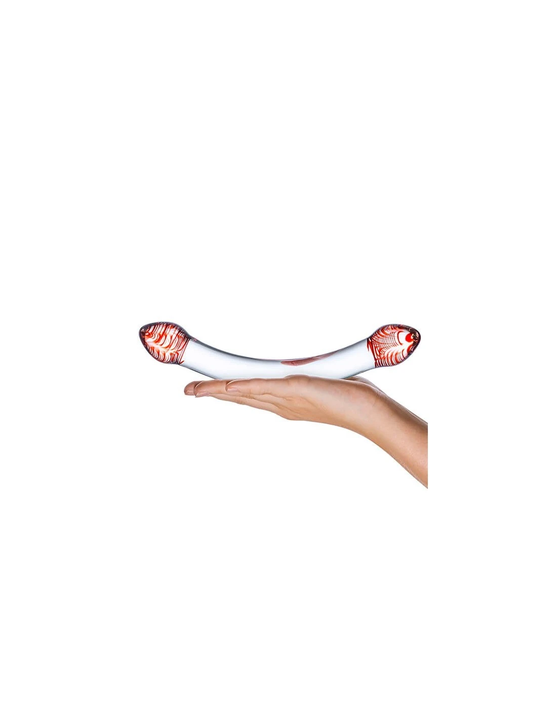 Gläs Glas Red Head Double Glazen Dildo 4 Gläs Glas Red Head Double Glazen Dildo - Afbeelding 4
