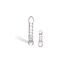 Gläs Glas Spiral Staircase Full Glazen Dildo