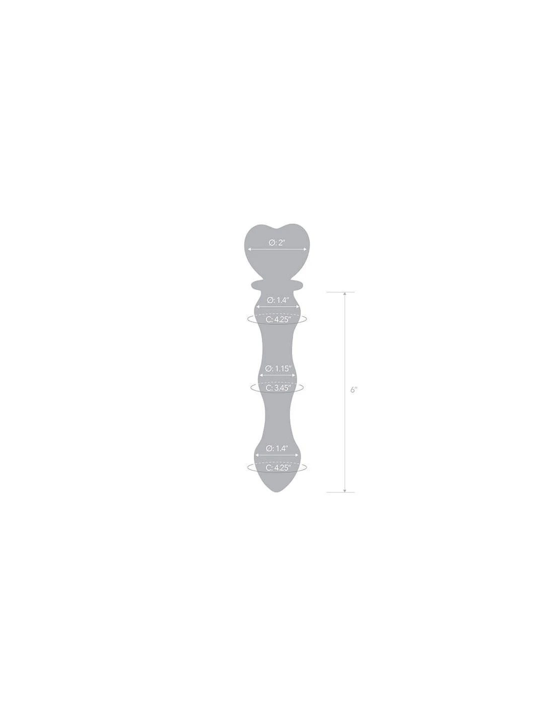 Gläs Glas Sweetheart Glass Dildo 6 Gläs Glas Sweetheart Glass Dildo - Afbeelding 6