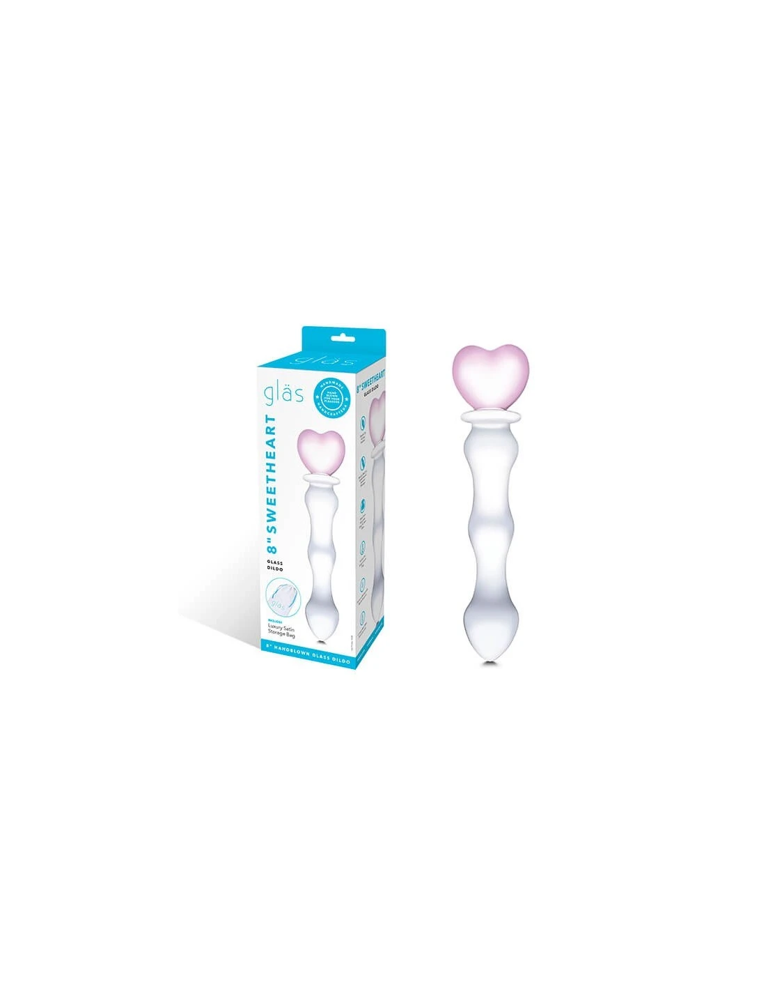 Gläs Glas Sweetheart Glass Dildo 7 Gläs Glas Sweetheart Glass Dildo - Afbeelding 7