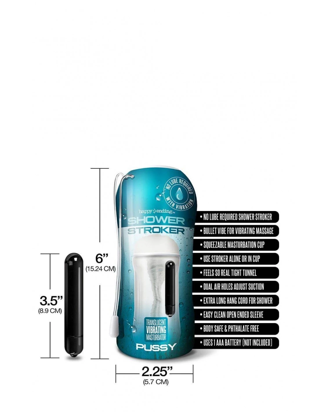 Global Novelties Happy Ending Vibr. Shower Stroker Pussy 5 Global Novelties Happy Ending Vibr. Shower Stroker Pussy - Afbeelding 5