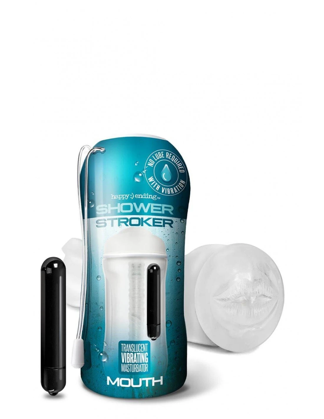 Global Novelties Happy Ending Vibr. Shower Stroker Self Lubricating Mouth 1 Global Novelties Happy Ending Vibr. Shower Stroker Self Lubricating Mouth