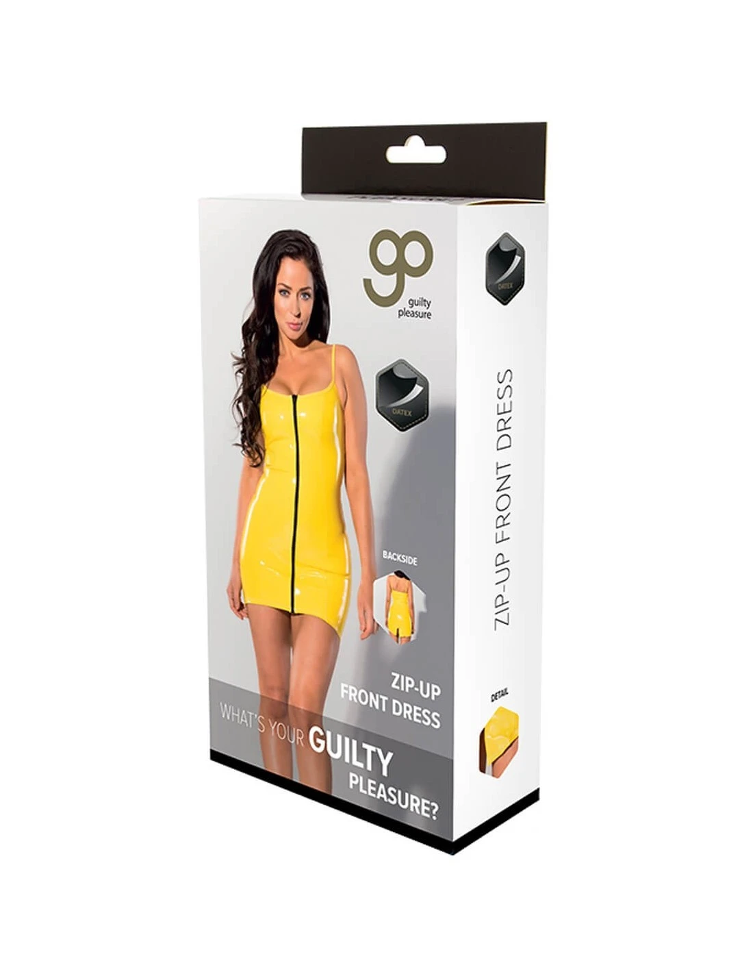 Guilty Pleasure Datex Mini Jurkje Met Rits Geel L 4 Guilty Pleasure Datex Mini Jurkje Met Rits Geel L - Afbeelding 4