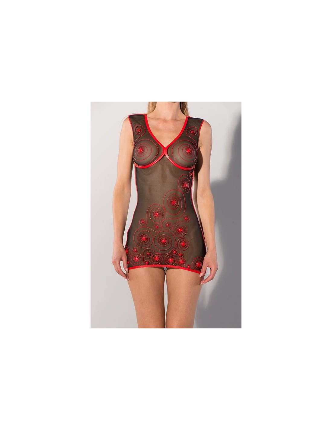 Guilty Pleasure Printed Datex Fantasy Dress Red M 3 Guilty Pleasure Printed Datex Fantasy Dress Red M - Afbeelding 3