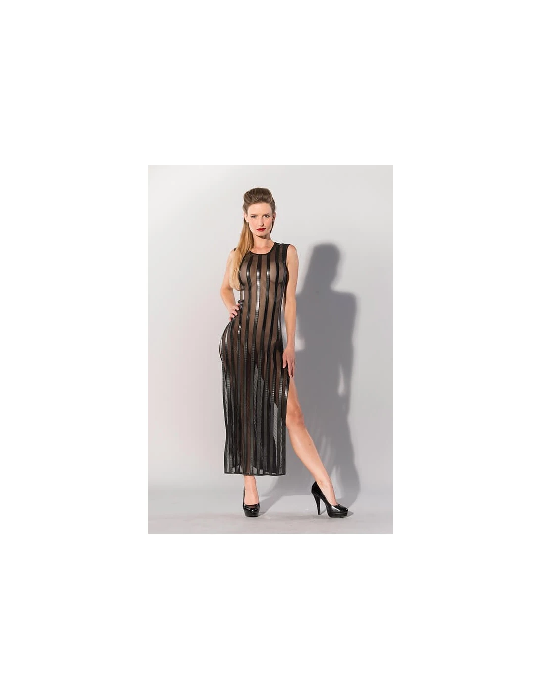 Guilty Pleasure Printed Datex Striped Long Dress S 1 Guilty Pleasure Printed Datex Striped Long Dress S