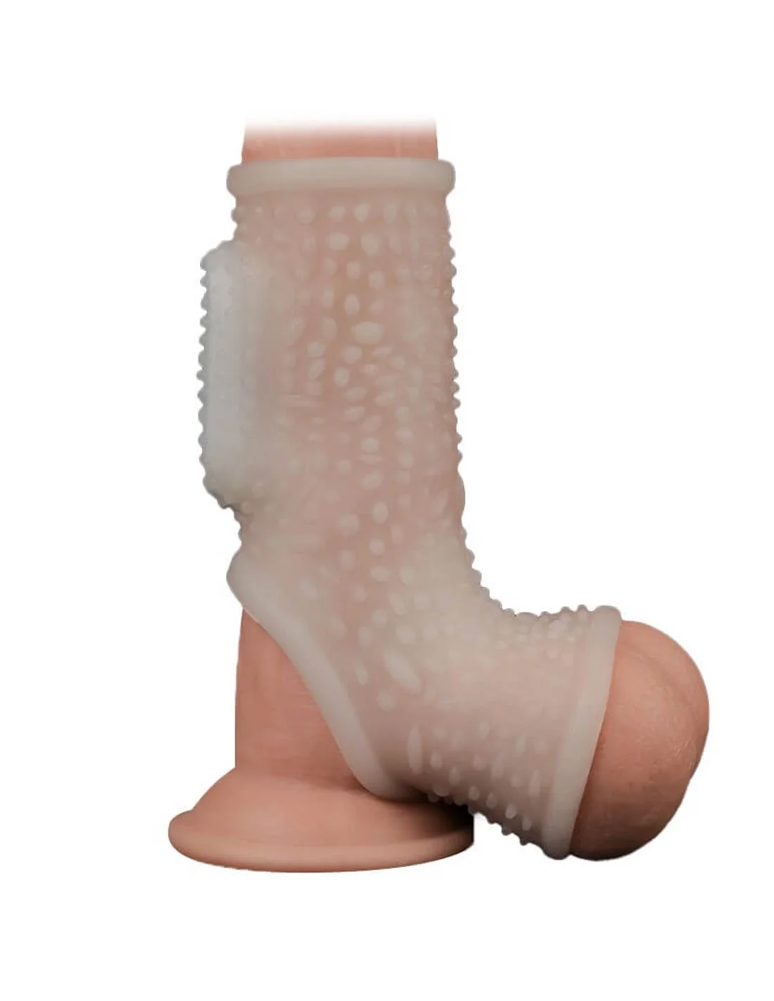 Lovetoy Drip Knights Ring Vibrating Penis Sleeve White 2 Lovetoy Drip Knights Ring Vibrating Penis Sleeve White - Afbeelding 2